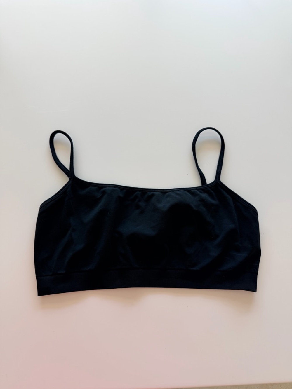 GAP Black Simple Stretch Bralette with Thin Straps